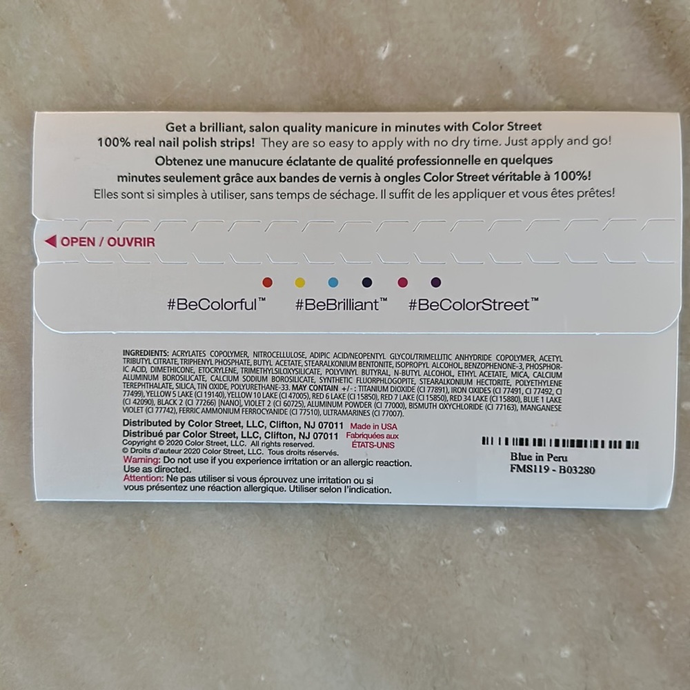 4/$15 |Blue in Peru | Color Street nail strips - Picture 2 of 3
